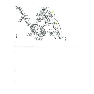 Bremsbackensatz Hinten (TYP 1,TYP 2) Diagramm Suzuki ALTO/A-STAR